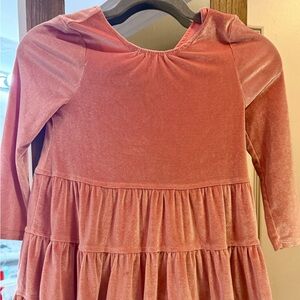 Pink‎ Chicken NY Girls Velvet Ruffle Dress – Size 6Y – Dusty Rose